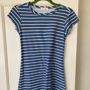 Cute blue and white striped dress